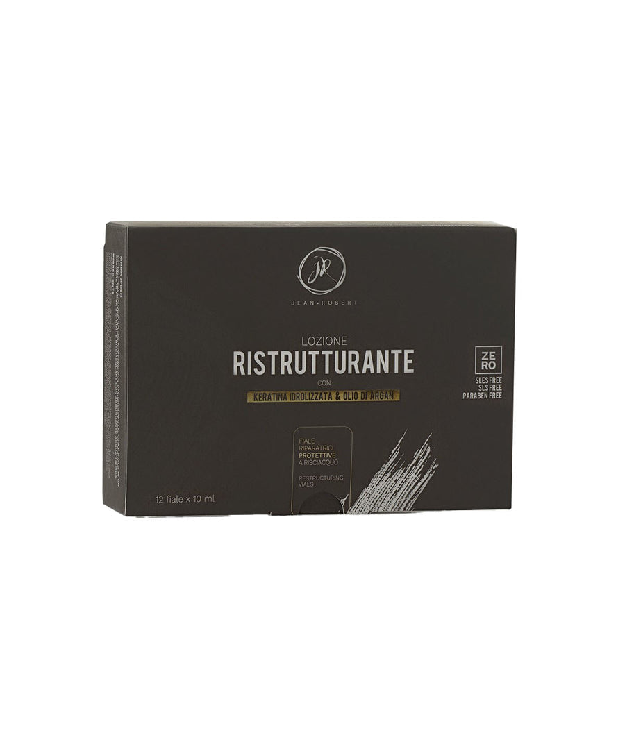 Jean Robert Lozione Ristrutturante Per Capelli Con Keratina E Olio Di Argan 12 Fiale Da 10 ml