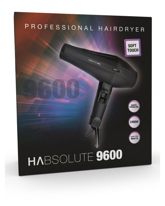 Asciugacapelli Professionale Habsolute 9600 | 2400W | Ghiera in Tormalina