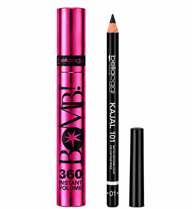 BELLA OGGI Bundle Bomb! 360 Instant Volume Mascara + EyeLiner/EyeKajal