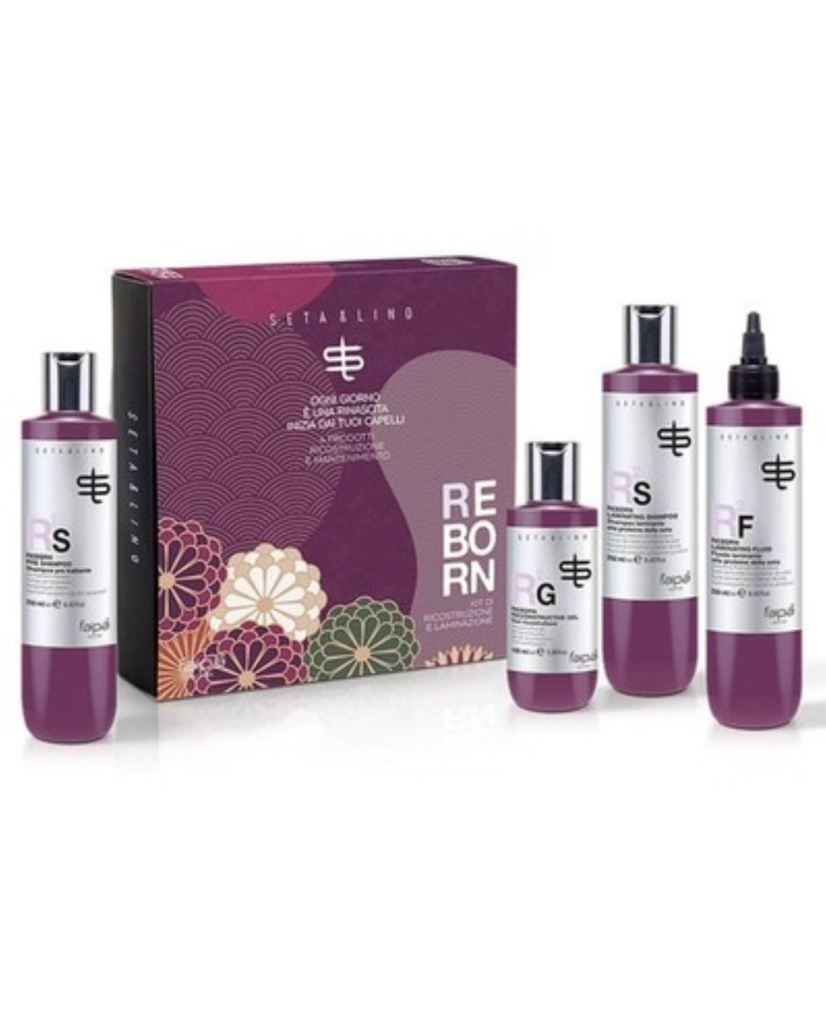 REBORN: Kit di Ricostruzione e Laminazione Capelli (4 Prodotti)