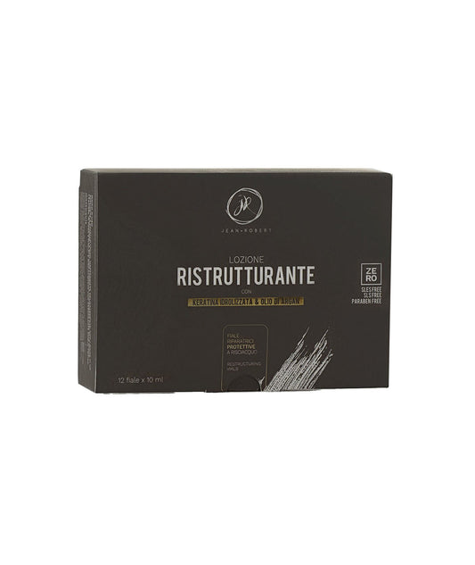 Jean Robert Lozione Ristrutturante Per Capelli Con Keratina E Olio Di Argan 12 Fiale Da 10 ml
